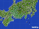 2021年08月18日の東海地方のアメダス(風向・風速)