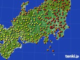 2021年08月19日の関東・甲信地方のアメダス(気温)