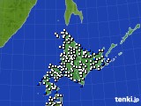 2021年08月19日の北海道地方のアメダス(風向・風速)