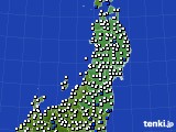 2021年08月19日の東北地方のアメダス(風向・風速)