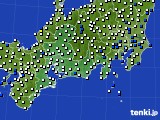 2021年08月19日の東海地方のアメダス(風向・風速)