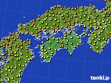 2021年08月20日の四国地方のアメダス(気温)