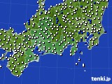 2021年08月20日の東海地方のアメダス(風向・風速)