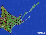 道東のアメダス実況(日照時間)(2021年08月21日)