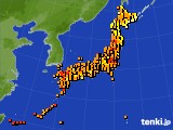 アメダス実況(気温)(2021年08月21日)