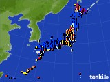 アメダス実況(日照時間)(2021年08月22日)