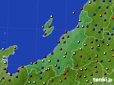 新潟県のアメダス実況(日照時間)(2021年08月23日)