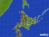 2021年08月23日の北海道地方のアメダス(気温)