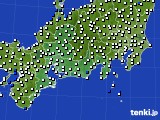 2021年08月23日の東海地方のアメダス(風向・風速)