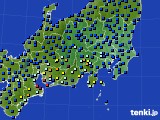 関東・甲信地方のアメダス実況(日照時間)(2021年08月24日)