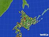 北海道地方のアメダス実況(気温)(2021年08月24日)