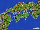 四国地方のアメダス実況(気温)(2021年08月24日)