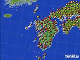 九州地方のアメダス実況(気温)(2021年08月24日)