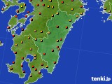 2021年08月24日の宮崎県のアメダス(気温)