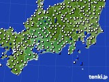 2021年08月24日の東海地方のアメダス(風向・風速)