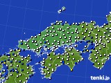 中国地方のアメダス実況(風向・風速)(2021年08月24日)