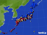 2021年08月25日のアメダス(日照時間)