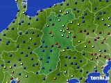 長野県のアメダス実況(日照時間)(2021年08月25日)