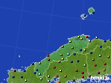 島根県のアメダス実況(日照時間)(2021年08月25日)