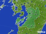 熊本県のアメダス実況(風向・風速)(2021年08月25日)