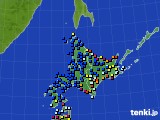 2021年08月27日の北海道地方のアメダス(日照時間)