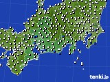 2021年08月27日の東海地方のアメダス(風向・風速)