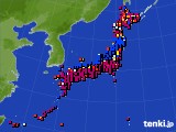 アメダス実況(日照時間)(2021年08月28日)