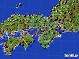 近畿地方のアメダス実況(気温)(2021年08月28日)