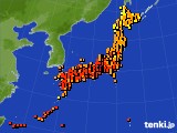 2021年08月29日のアメダス(気温)