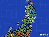 2021年08月30日の東北地方のアメダス(日照時間)