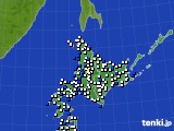 2021年08月30日の北海道地方のアメダス(風向・風速)