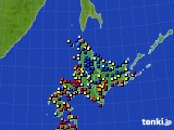 2021年08月31日の北海道地方のアメダス(日照時間)