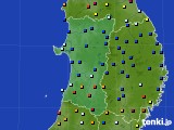 秋田県のアメダス実況(日照時間)(2021年08月31日)