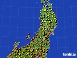 東北地方のアメダス実況(気温)(2021年08月31日)