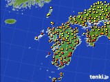 九州地方のアメダス実況(気温)(2021年09月02日)