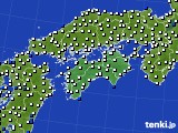 2021年09月02日の四国地方のアメダス(風向・風速)