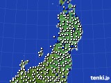 東北地方のアメダス実況(風向・風速)(2021年09月05日)
