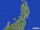 東北地方のアメダス実況(風向・風速)(2021年09月07日)