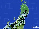 東北地方のアメダス実況(降水量)(2021年09月08日)