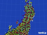 東北地方のアメダス実況(日照時間)(2021年09月10日)