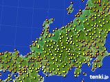 北陸地方のアメダス実況(気温)(2021年09月12日)