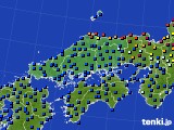 中国地方のアメダス実況(日照時間)(2021年09月13日)