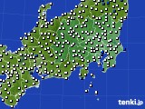 関東・甲信地方のアメダス実況(風向・風速)(2021年09月13日)