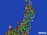 東北地方のアメダス実況(日照時間)(2021年09月16日)