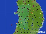 秋田県のアメダス実況(日照時間)(2021年09月16日)