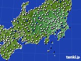 関東・甲信地方のアメダス実況(風向・風速)(2021年09月16日)