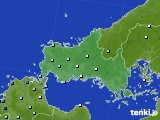 山口県のアメダス実況(降水量)(2021年09月17日)