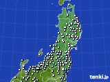 東北地方のアメダス実況(降水量)(2021年09月18日)