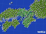 2021年09月18日の近畿地方のアメダス(風向・風速)