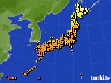 アメダス実況(気温)(2021年09月19日)